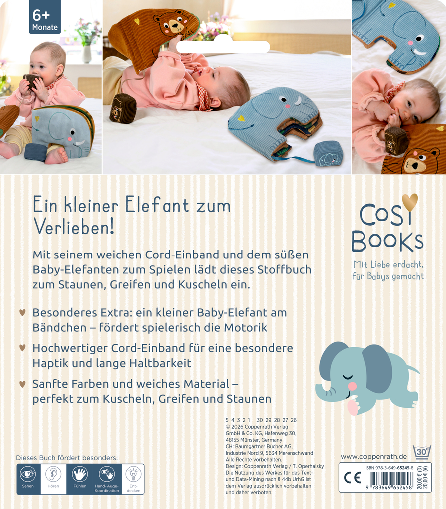 Weitere Ansicht: CosyBooks: Babys Spielbuch Kleiner Elefant