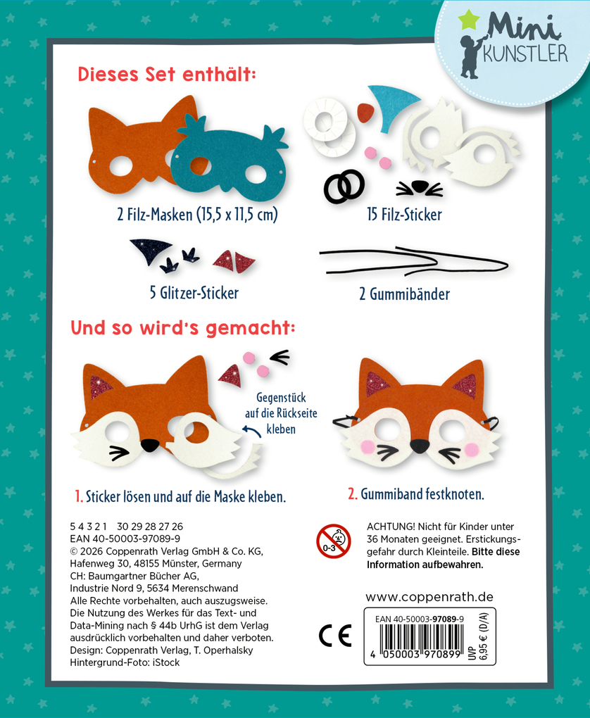 Weitere Ansicht: Mein kleines Bastelset: Filz-Masken