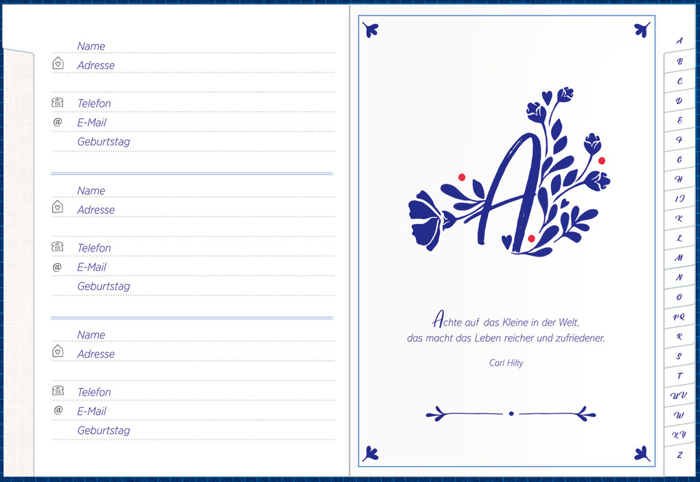 Weitere Ansicht: Adressbuch