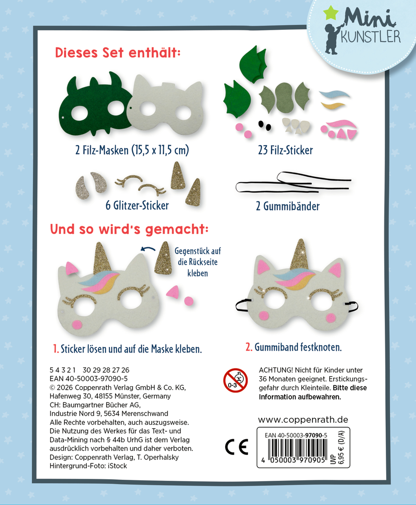 Weitere Ansicht: Mein kleines Bastelset: Filz-Masken