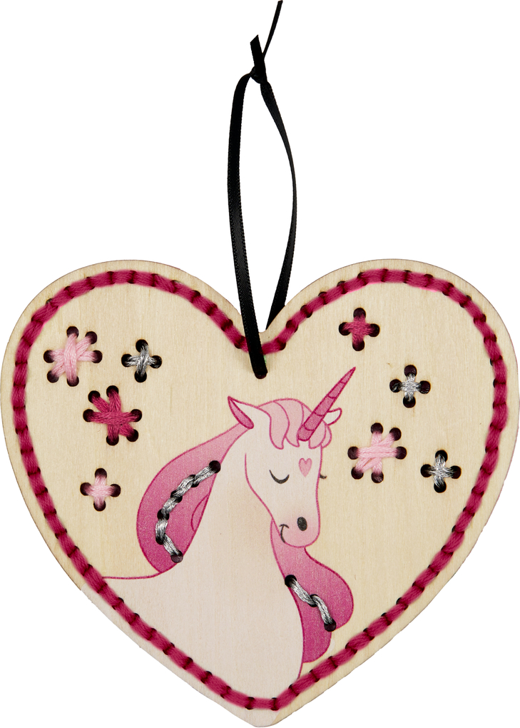 Weitere Ansicht: Sticken auf Holzanhängern