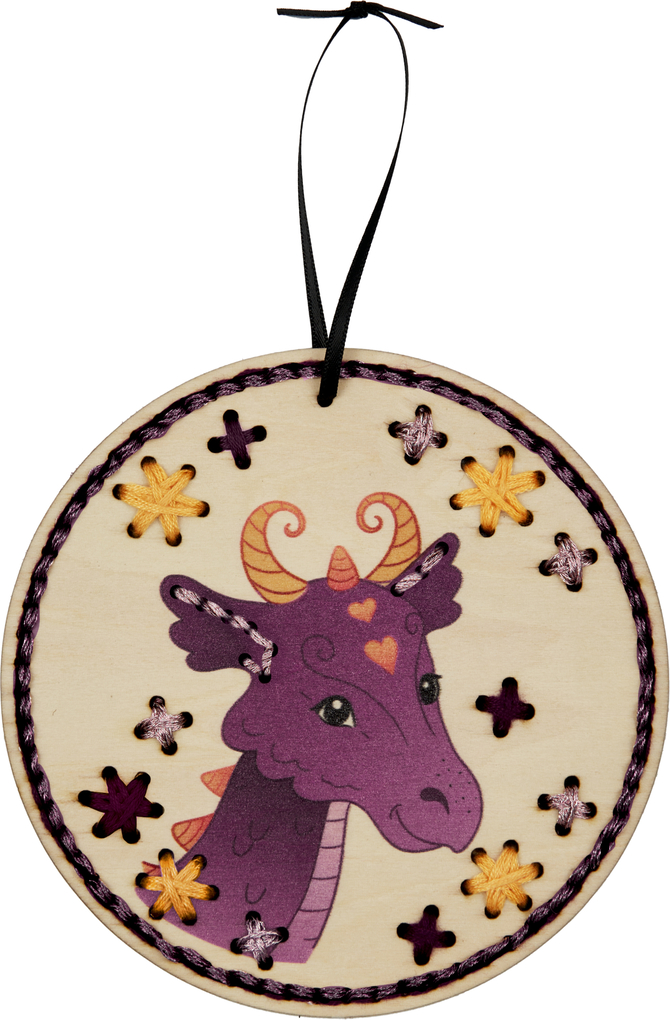 Weitere Ansicht: Sticken auf Holzanhängern