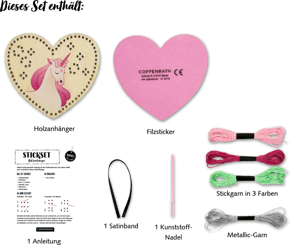 Weitere Ansicht: Sticken auf Holzanhängern