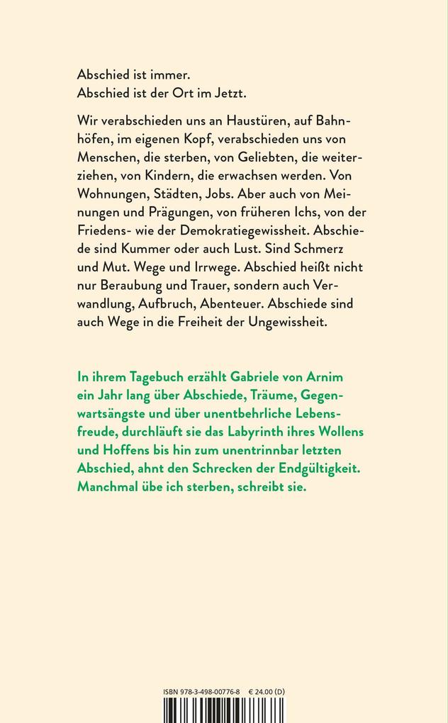 Weitere Ansicht: Abschied leben | Gabriele von Arnim