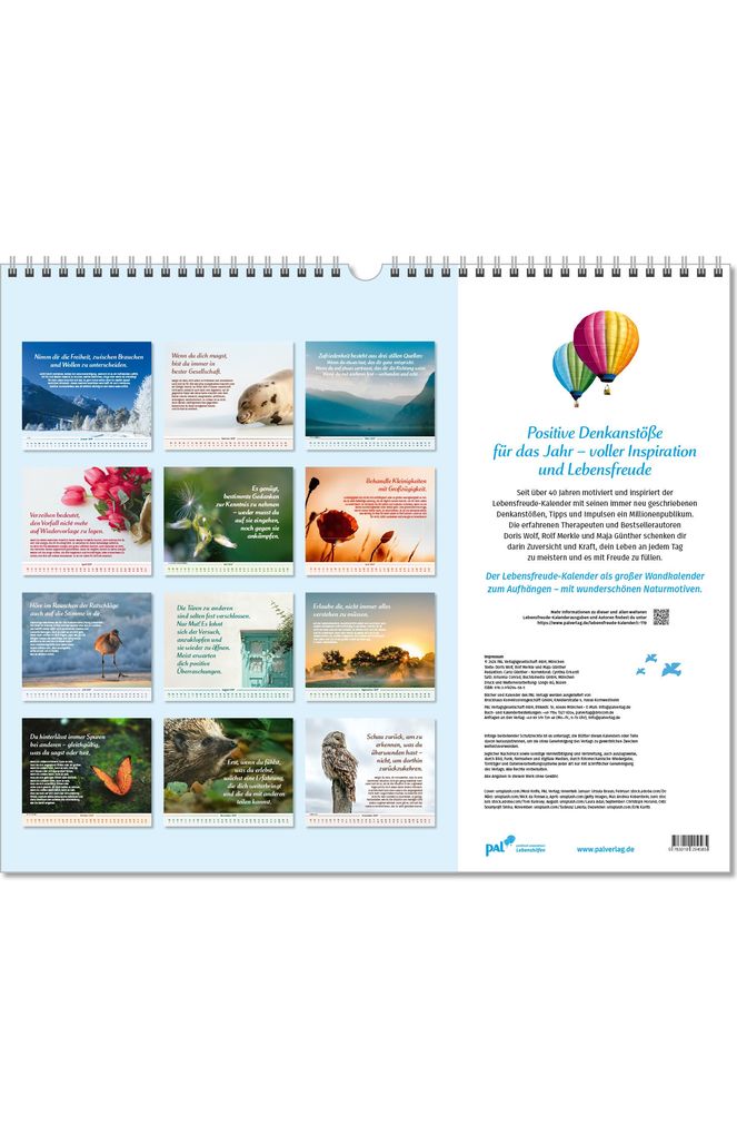 Weitere Ansicht: Der Lebensfreude-Inspirationen-Kalender 2027 | Doris Wolf, Rolf Merkle, Maja Günther