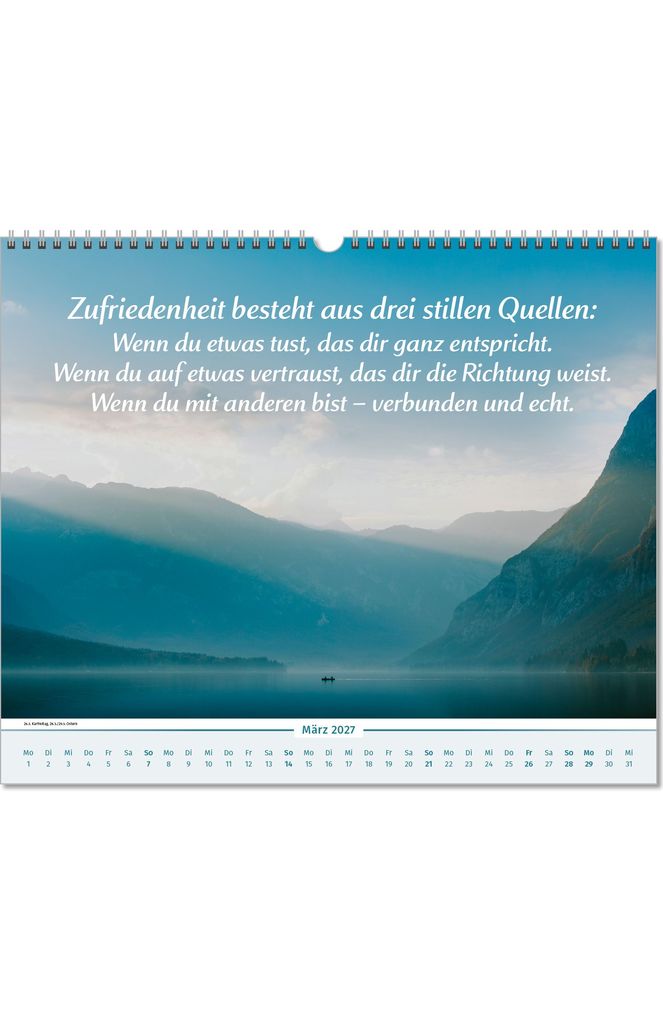 Weitere Ansicht: Der Lebensfreude-Inspirationen-Kalender 2027 | Doris Wolf, Rolf Merkle, Maja Günther