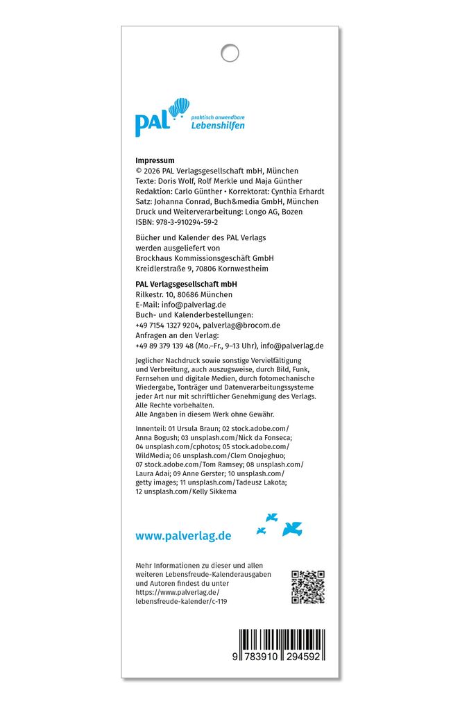 Weitere Ansicht: Der Lebensfreude-Lesezeichenkalender 2027 | Doris Wolf, Rolf Merkle, Maja Günther
