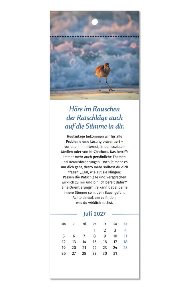 Weitere Ansicht: Der Lebensfreude-Lesezeichenkalender 2027 | Doris Wolf, Rolf Merkle, Maja Günther