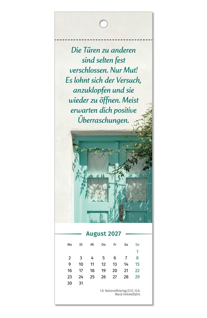 Weitere Ansicht: Der Lebensfreude-Lesezeichenkalender 2027 | Doris Wolf, Rolf Merkle, Maja Günther