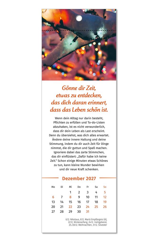 Weitere Ansicht: Der Lebensfreude-Lesezeichenkalender 2027 | Doris Wolf, Rolf Merkle, Maja Günther