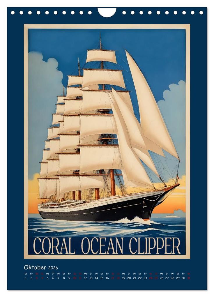 Weitere Ansicht: Vintage Schiffsplakate - nostalgische Kreuzfahrt um die Welt (Wandkalender 2026 DIN A4 hoch), CALVENDO Monatskalender | Renate Utz, Calvendo