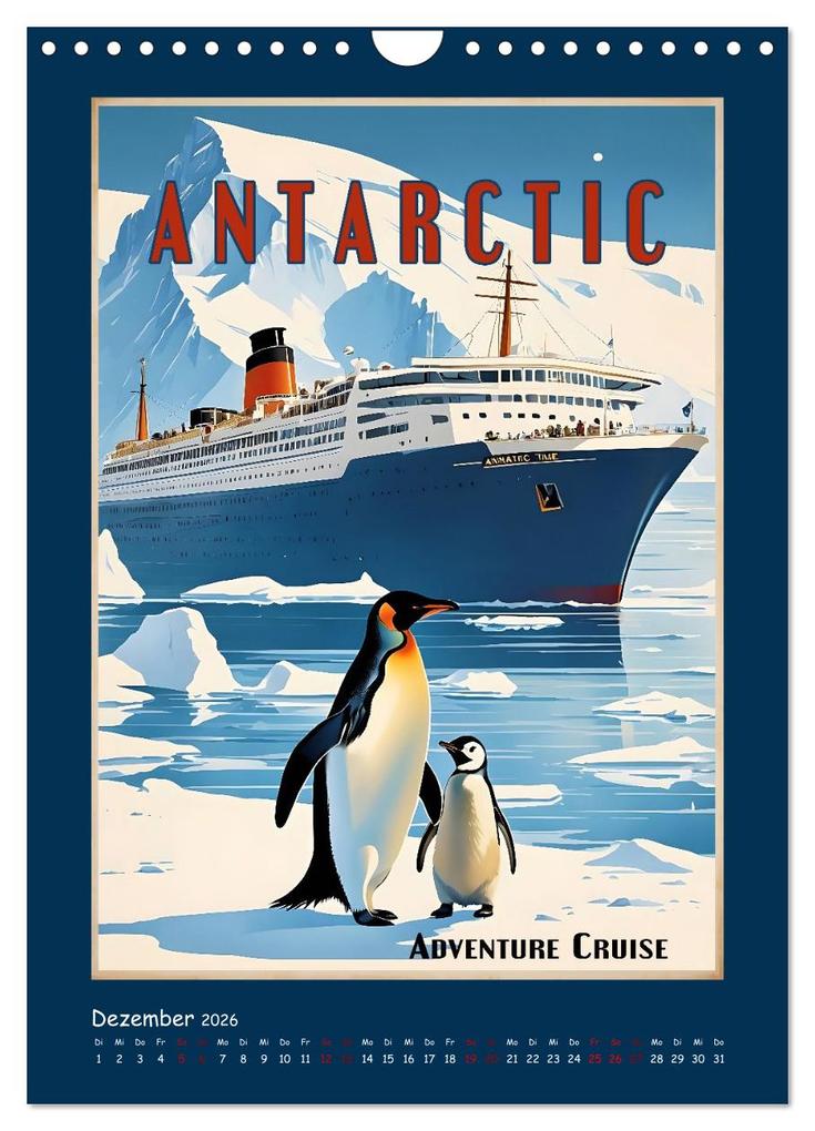 Weitere Ansicht: Vintage Schiffsplakate - nostalgische Kreuzfahrt um die Welt (Wandkalender 2026 DIN A4 hoch), CALVENDO Monatskalender | Renate Utz, Calvendo