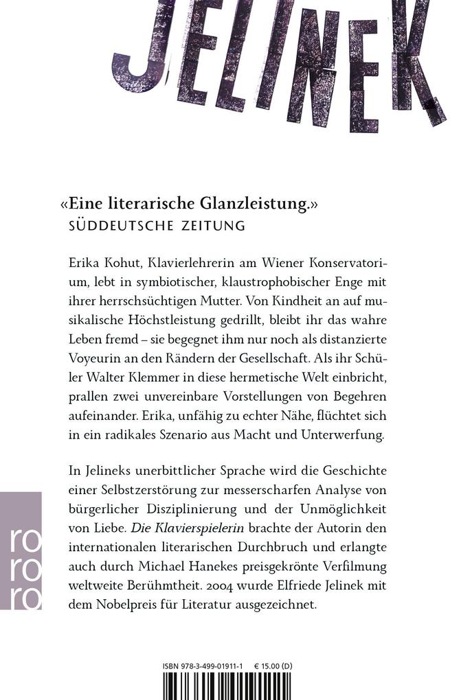 Weitere Ansicht: Die Klavierspielerin | Elfriede Jelinek