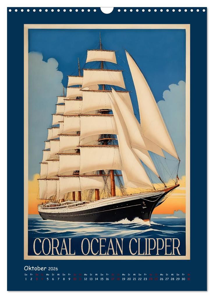 Weitere Ansicht: Vintage Schiffsplakate - nostalgische Kreuzfahrt um die Welt (Wandkalender 2026 DIN A3 hoch), CALVENDO Monatskalender | Renate Utz, Calvendo