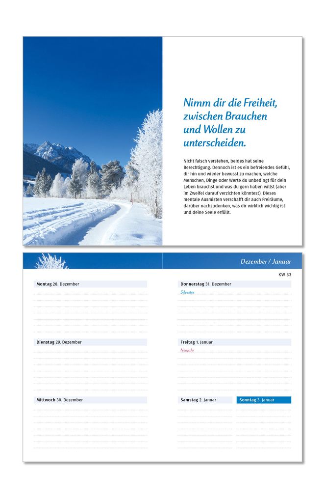 Weitere Ansicht: Der Lebensfreude-Taschenkalender 2027 | Doris Wolf, Rolf Merkle, Maja Günther