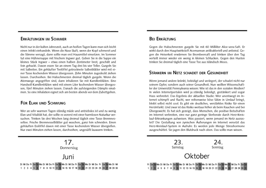 Weitere Ansicht: Prof. Bankhofers Gesundheitskalender 2027 | Hademar Bankhofer