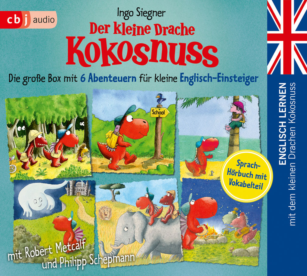 Weitere Ansicht: Englisch lernen mit dem kleinen Drachen Kokosnuss - Die große Box mit 6 Abenteuern für kleine Englisch-Einsteiger | Ingo Siegner