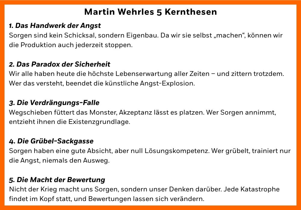 Weitere Ansicht: Wer wärst du ohne deine Sorgen? | Martin Wehrle
