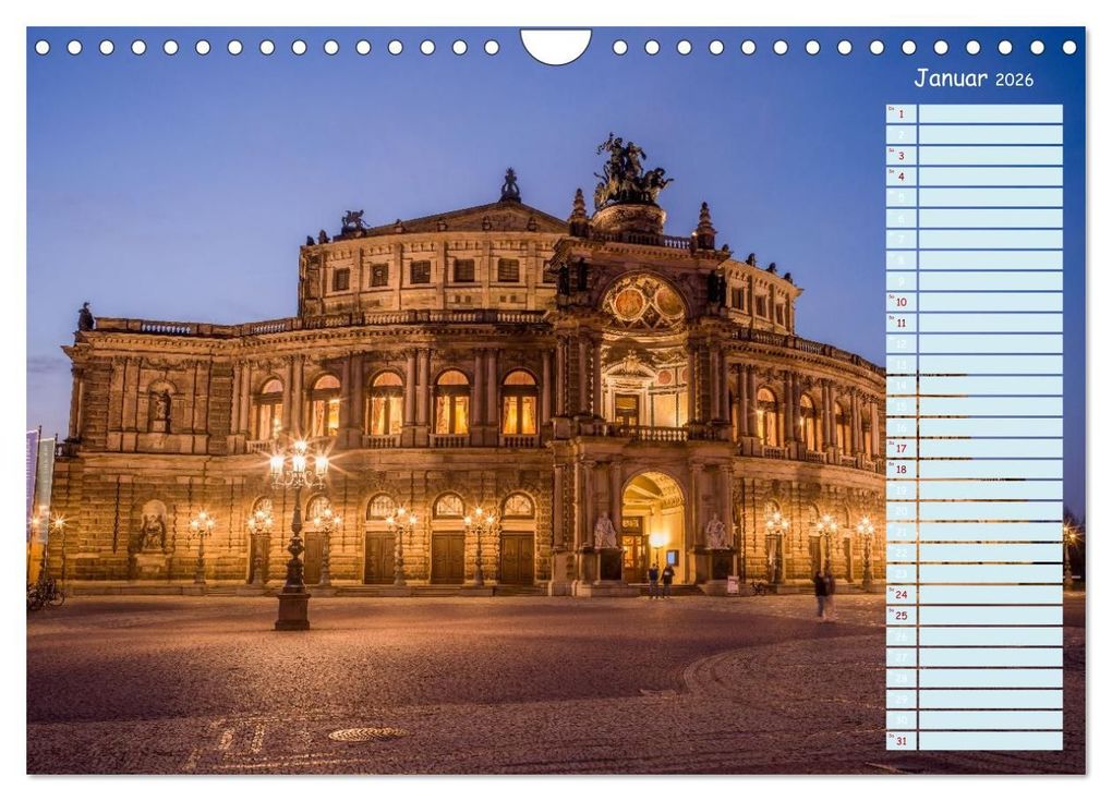 Weitere Ansicht: Dresden an der Elbe - Der Planer (Wandkalender 2026 DIN A4 quer), CALVENDO Monatskalender | Thomas Bugdoll, Calvendo