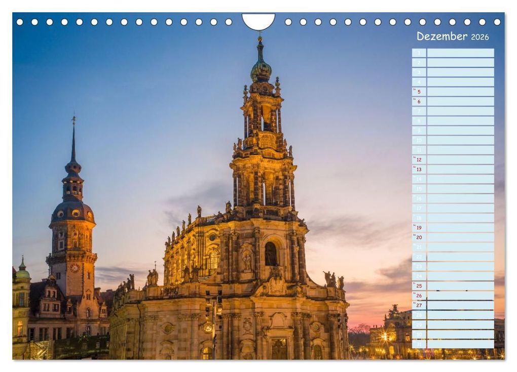 Weitere Ansicht: Dresden an der Elbe - Der Planer (Wandkalender 2026 DIN A4 quer), CALVENDO Monatskalender | Thomas Bugdoll, Calvendo
