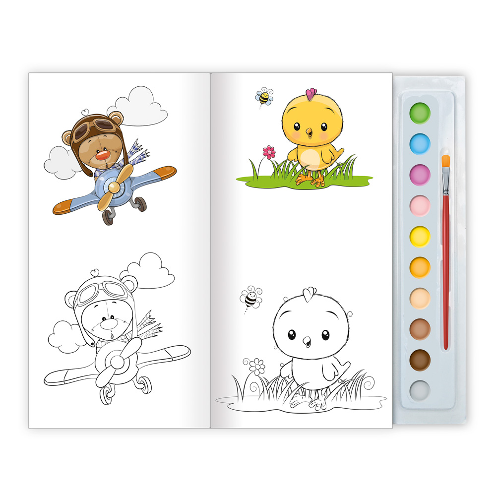 Weitere Ansicht: TRÖTSCH - Malbuch mit Tuschkasten Tierfreunde