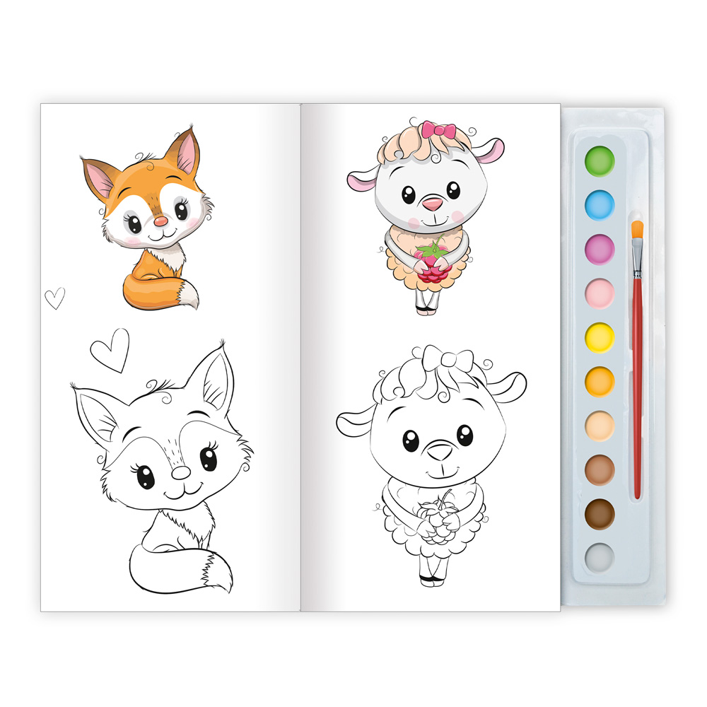 Weitere Ansicht: TRÖTSCH - Malbuch mit Tuschkasten Tierfreunde