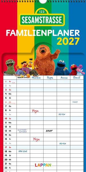 Produktbild: Sesamstraße Familienkalender 2027