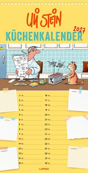 Produktbild: Uli Stein Küchenkalender 2027: Monatskalender für die Wand | Uli Stein