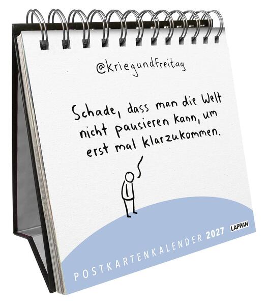 Produktbild: kriegundfreitag: Postkartenkalender 2027 | @kriegundfreitag