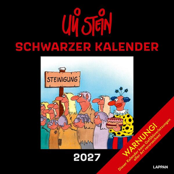 Produktbild: Uli Stein Schwarzer Kalender 2027: Monatskalender für die Wand | Uli Stein