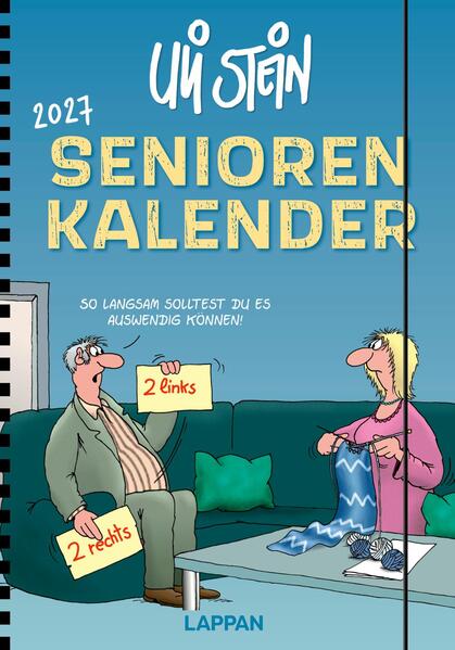 Produktbild: Uli Stein Senioren-Kalender 2027 mit Spiralbindung und Gummiband | Uli Stein
