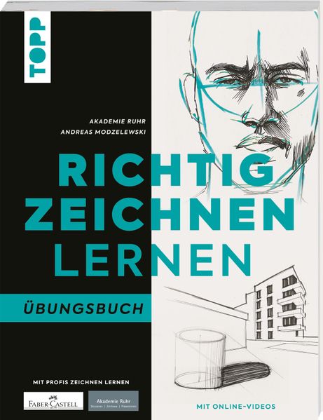 Produktbild: Richtig zeichnen lernen. Übungsbuch | Andreas Modzelewski, Akademie Ruhr