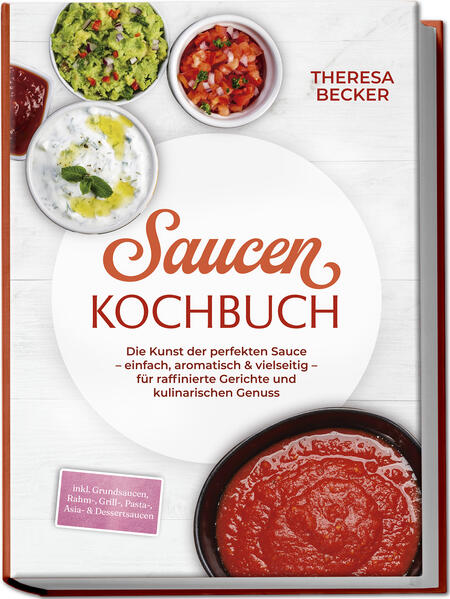 Produktbild: Saucen Kochbuch: Die Kunst der perfekten Sauce - einfach, aromatisch & vielseitig - inkl. Grundsaucen, Rahm-, Grill-, Pasta-, Asia- & Dessertsaucen - für raffinierte Gerichte und kulinarischen Genuss | Theresa Becker