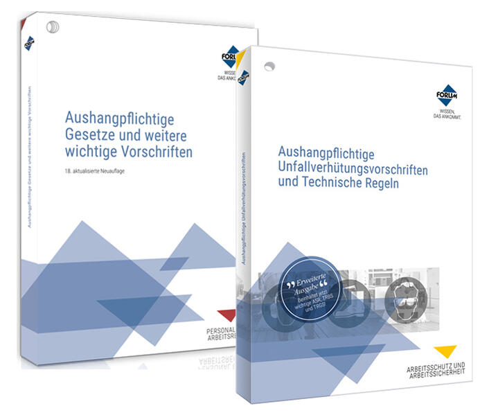 Produktbild: Das Aushangpflichten-Paket für das Gesundheitswesen - Aushangpflichtige Gesetze + Unfallverhütungsvorschriften | Forum Verlag Herkert Gmbh