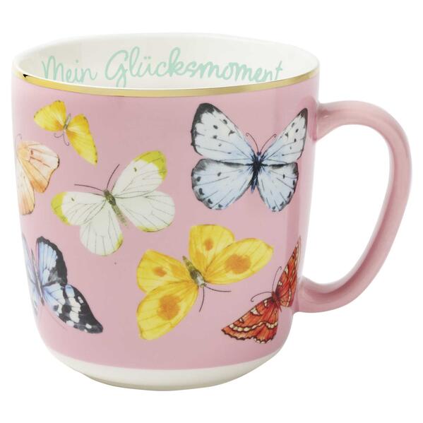 Produktbild: Blütenträume Kaffeebecher "Mein Glücksmoment", 350 ml