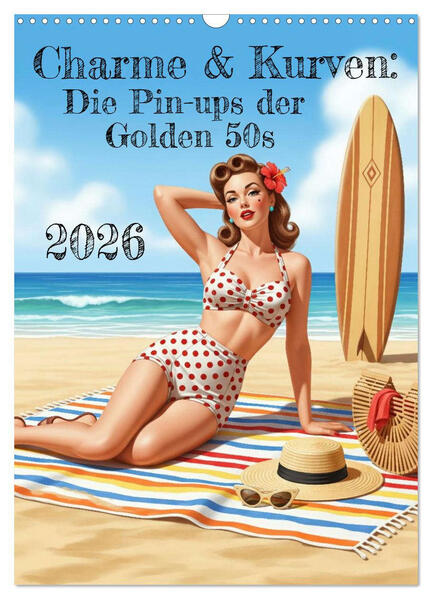 Produktbild: Charme & Kurven: Die Pin-ups der Golden 50s (Wandkalender 2026 DIN A3 hoch), CALVENDO Monatskalender | Markus Gann (magann), Calvendo