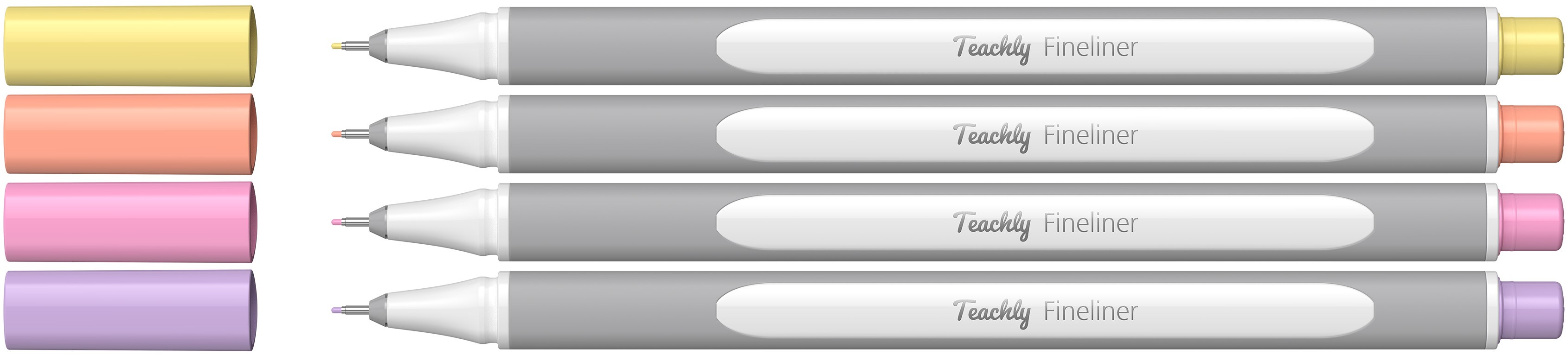 Produktbild: Teachly Fineliner Pastell Summer 4er Set
