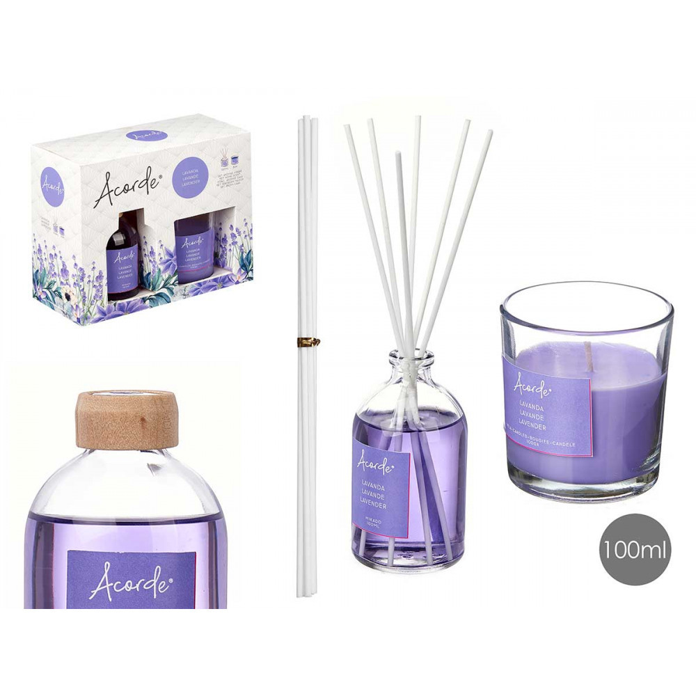 Produktbild: mikado set 100ml kerze 30h lavendel