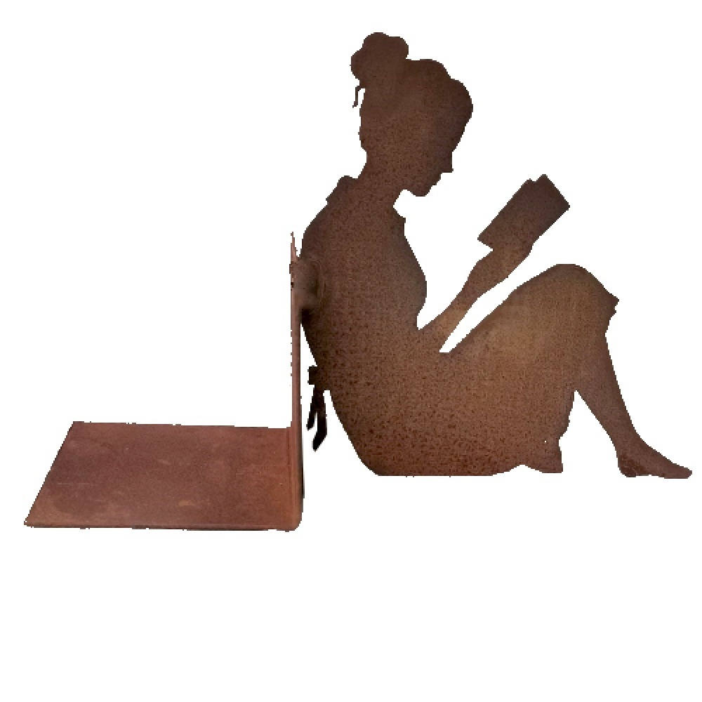 Produktbild: Rost Buchstuetze Frau 28x17cm