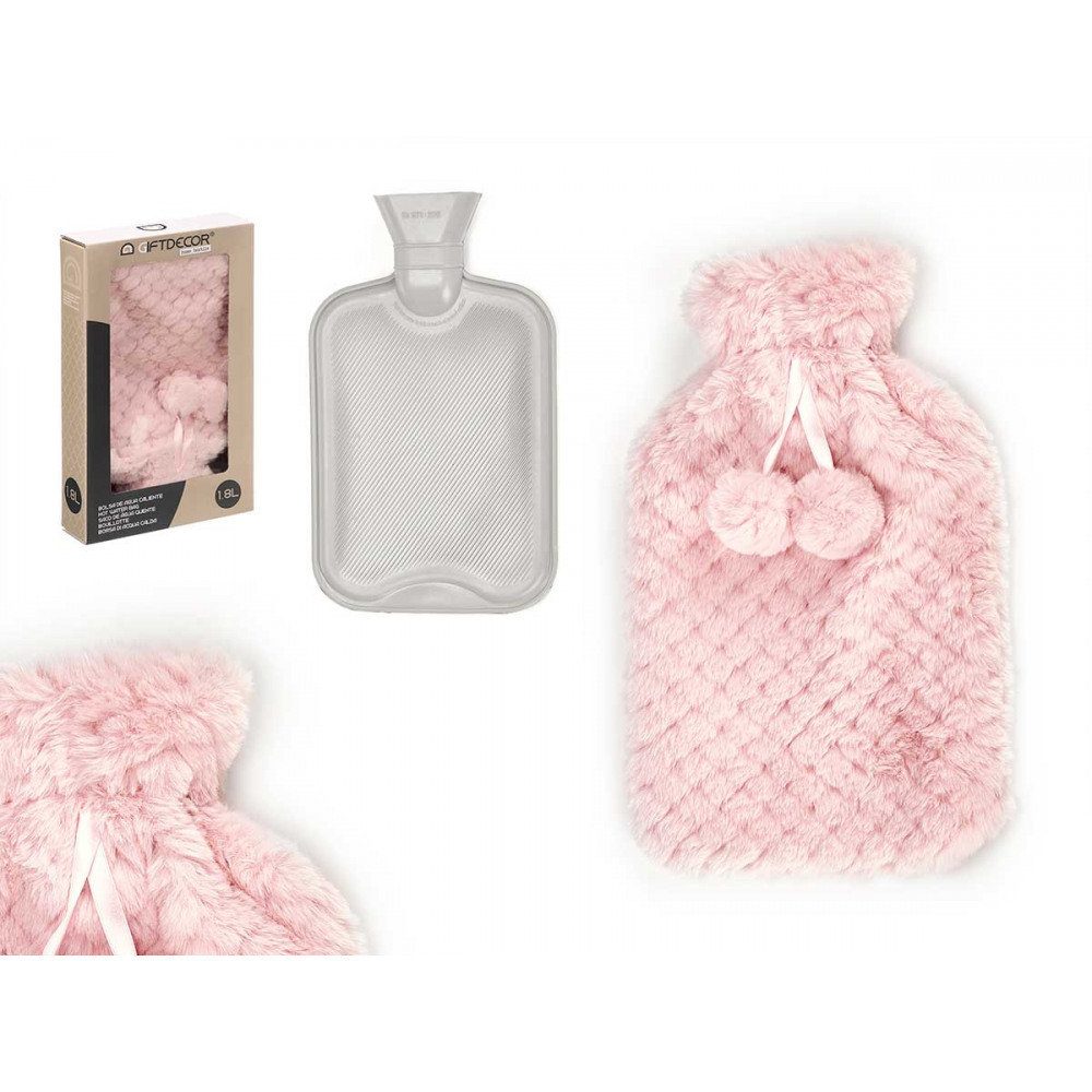 Produktbild: Wasserbeutel 1.8l rosa Haarabdeckung