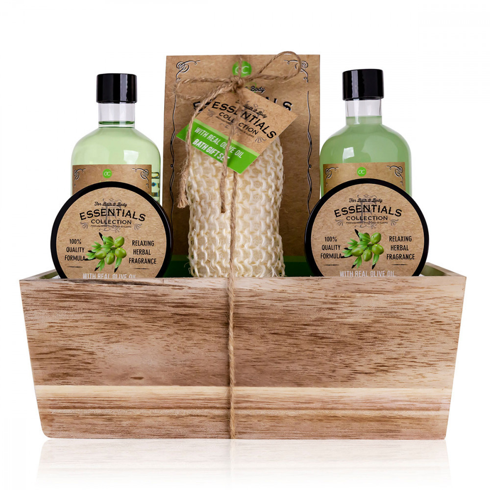Produktbild: Geschenkset OLIVE in Holzkorb