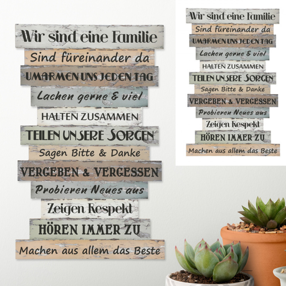 Produktbild: Bild "Familienregeln", ca. 51x33cm