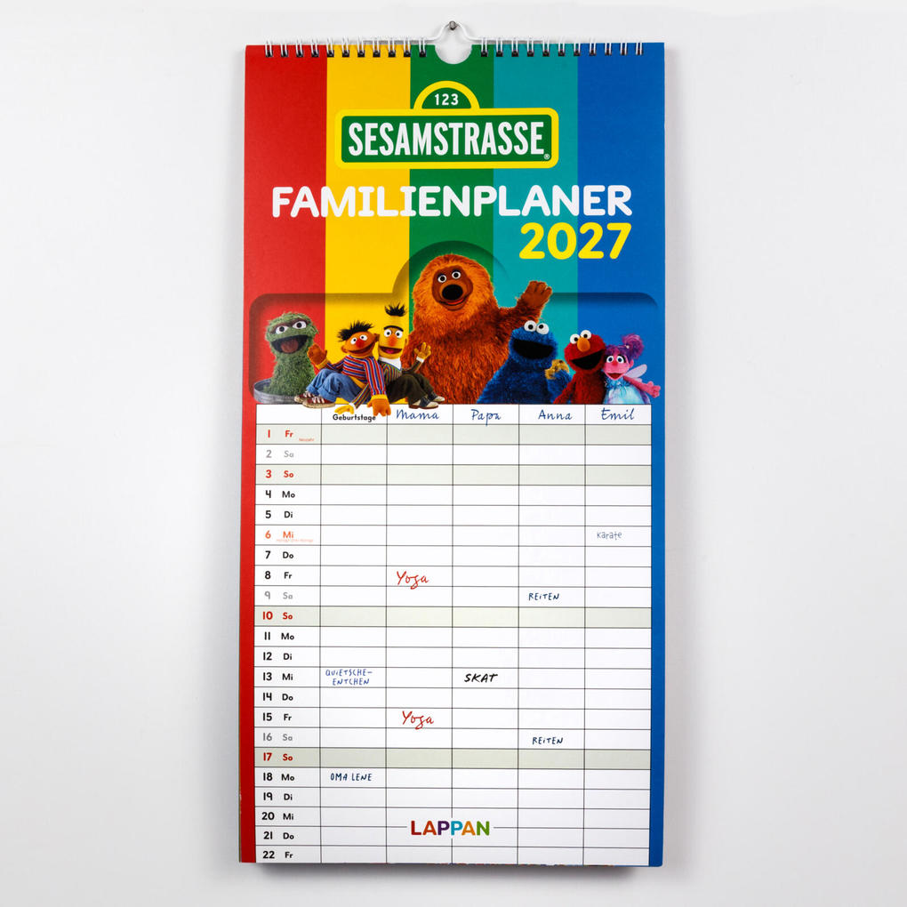 Weitere Ansicht: Sesamstraße Familienkalender 2027