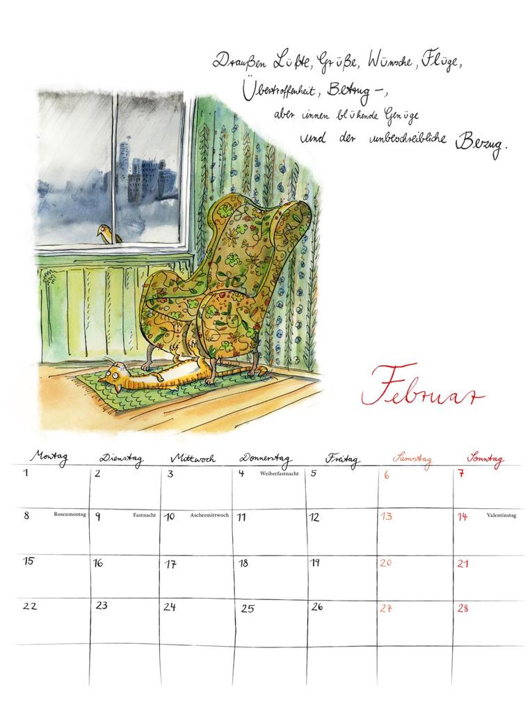 Weitere Ansicht: Rilke-Kalender 2027 - Wandkalender | Rainer Maria Rilke