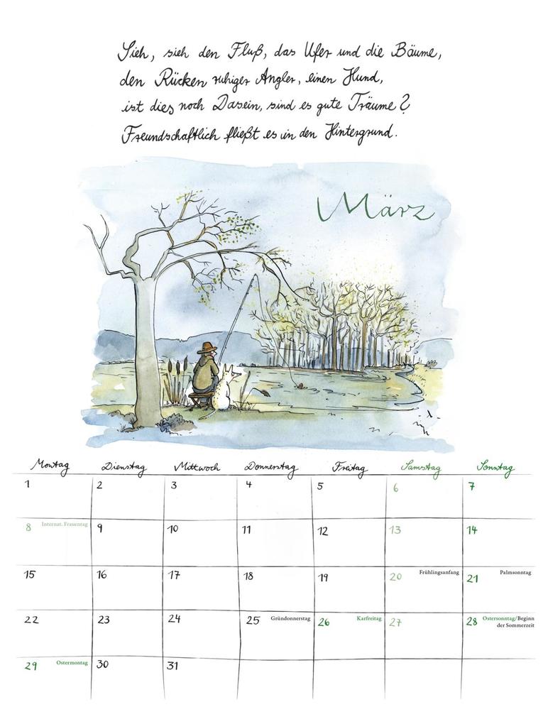 Weitere Ansicht: Rilke-Kalender 2027 - Wandkalender | Rainer Maria Rilke