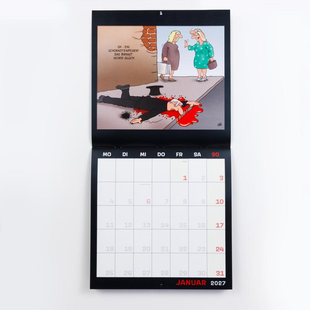 Weitere Ansicht: Uli Stein Schwarzer Kalender 2027: Monatskalender für die Wand | Uli Stein