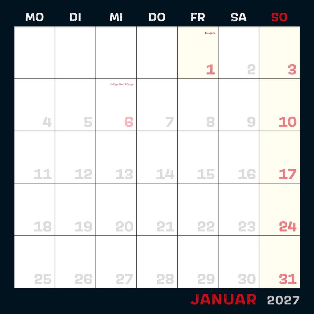 Weitere Ansicht: Uli Stein Schwarzer Kalender 2027: Monatskalender für die Wand | Uli Stein