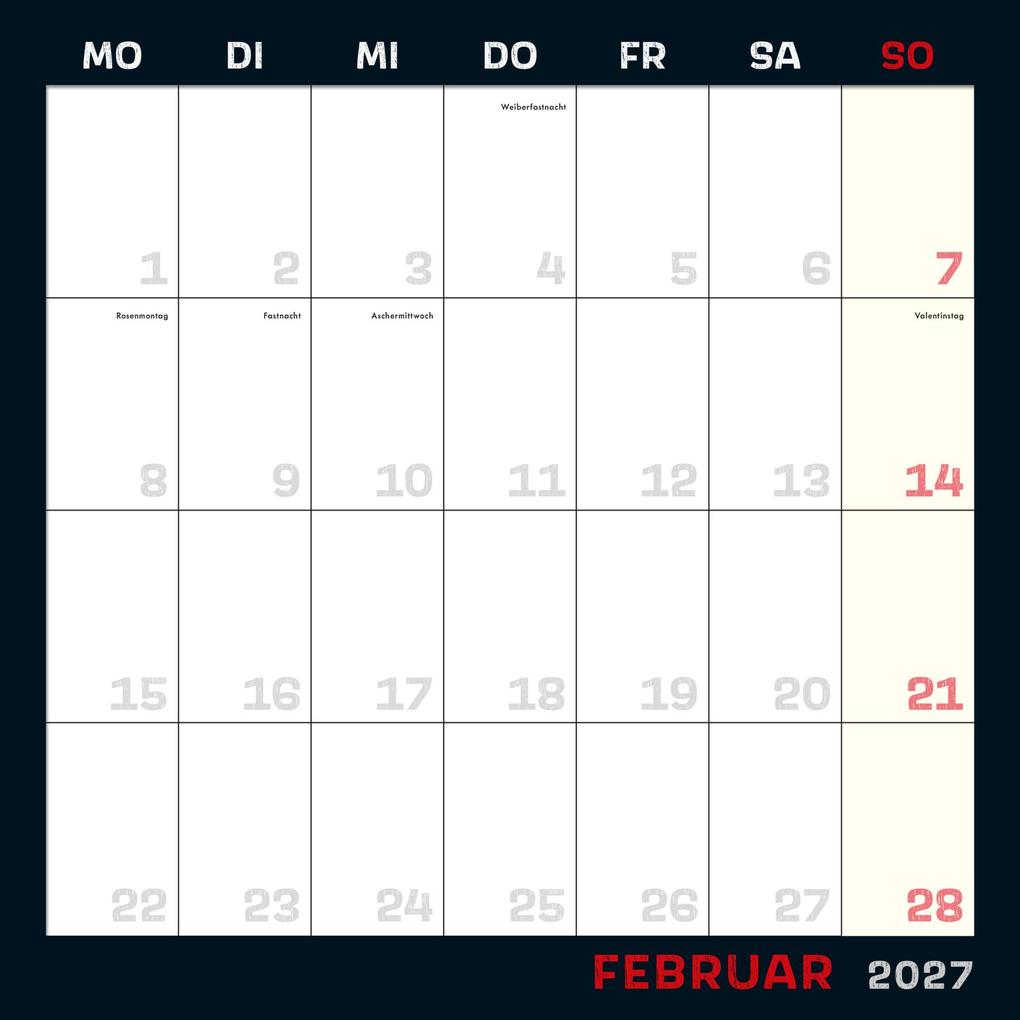 Weitere Ansicht: Uli Stein Schwarzer Kalender 2027: Monatskalender für die Wand | Uli Stein