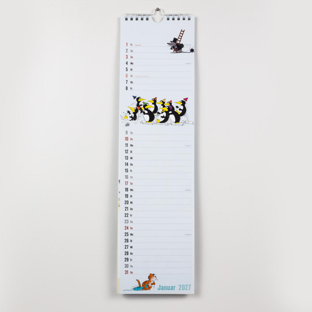 Weitere Ansicht: Uli Stein Streifenkalender 2027: Monatskalender für die Wand | Uli Stein