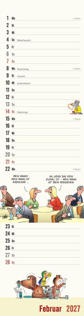 Weitere Ansicht: Uli Stein Streifenkalender 2027: Monatskalender für die Wand | Uli Stein